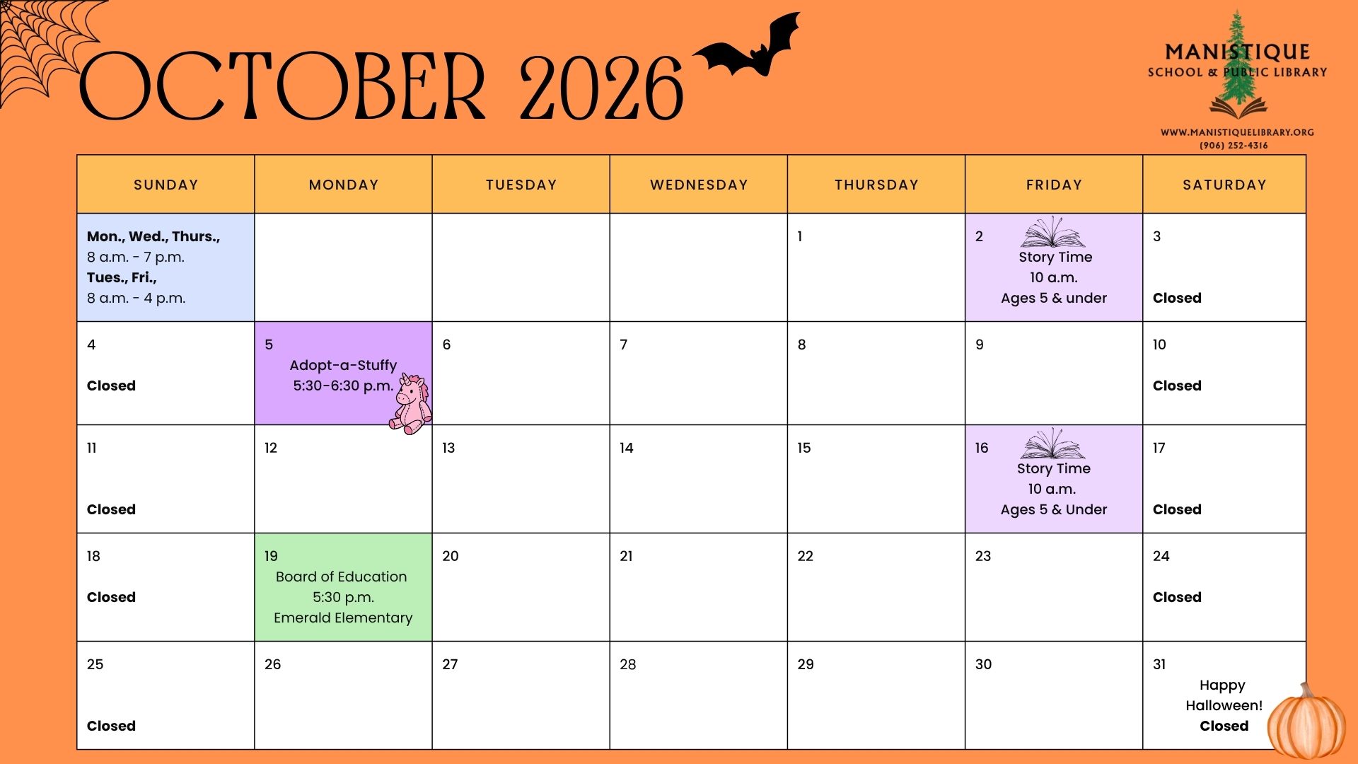 October 2026 Monthly Calendar